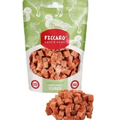 Ficcaro Katte og Hundesnack FICCARO Hundesnack Lam & And Cubes - lam og and i tern 100 g
