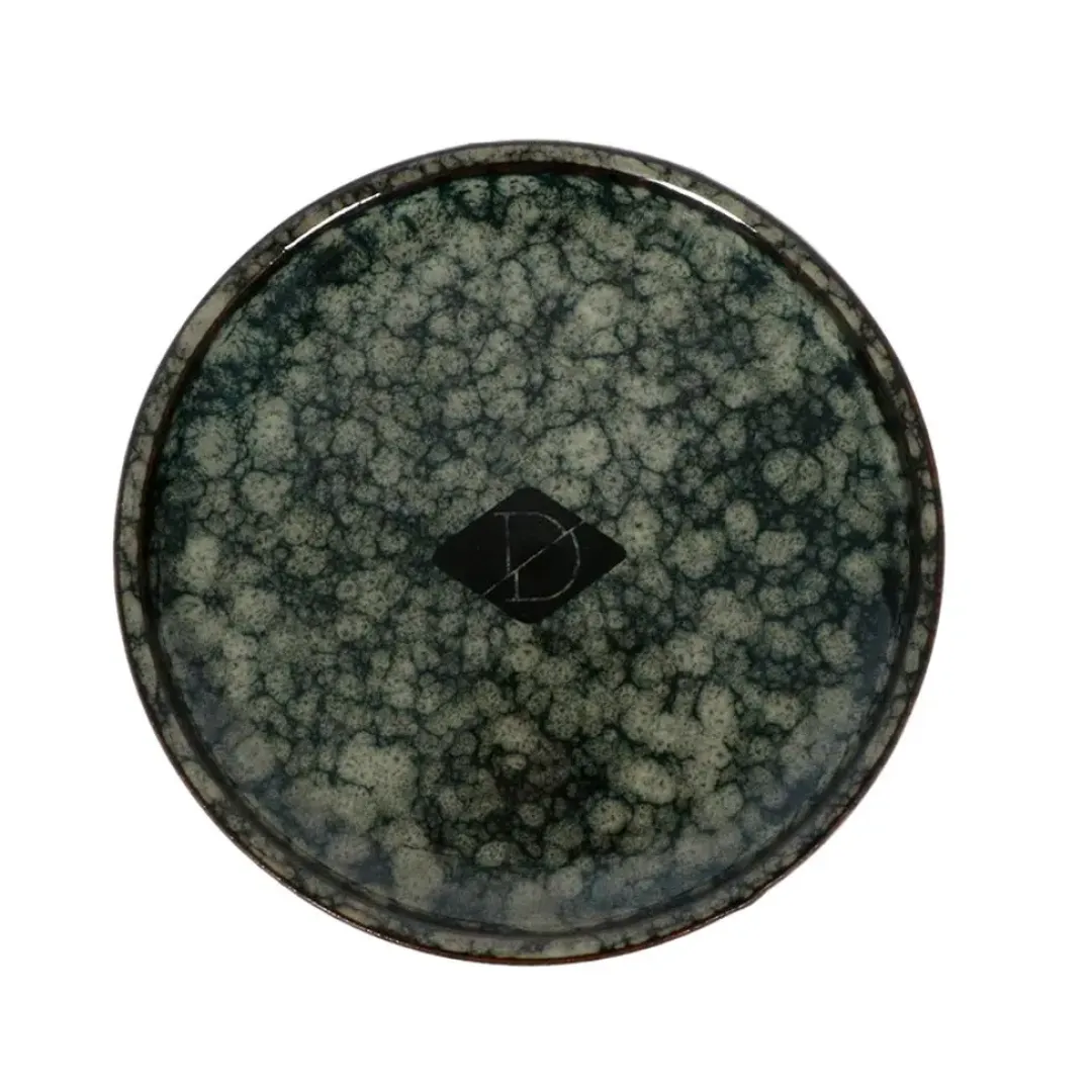 Europet Bernina International B.V. Flad Jasper Green Marble Ø 13 cm x 2 cm
