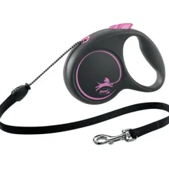 Flexi Hundesnor Flexi Black Design bånd M 5 meter 20 kg pink
