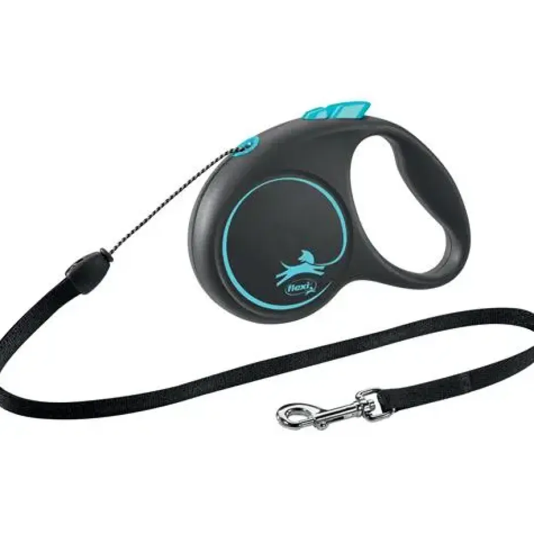 Flexi Hundesnor Flexi Black Design bånd S 5 meter 12 kg blå