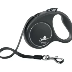 Flexi Hundesnor Flexi Black Design bånd S 5 meter 15 kg sort