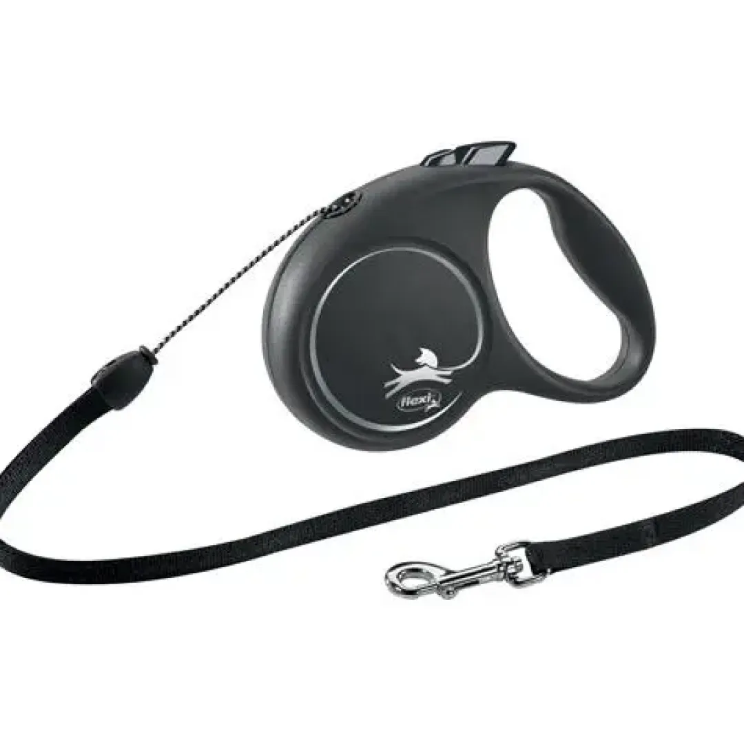 Flexi Hundesnor Flexi Black Design Snor S 5 meter 12 kg sort