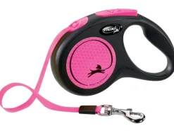 Flexi Hundesnor Flexi New Neon bånd S 5 meter 15 kg pink
