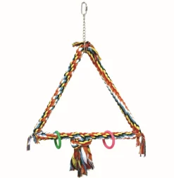 MiniZoo Fuglelegetøj Triangle Swing XXL - Aktiv gynge og klatring til fugle