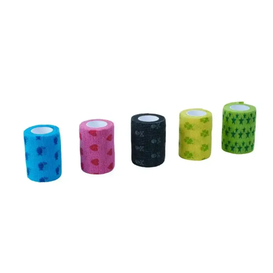 KRUUSE Fun Flex Pet selvklæbende bandage til hund og kat 5 cm x 4,5 m