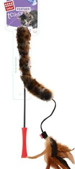 GiGwi Hunde & Kattelegetøj GiGwi Katte Drillepind med naturfjer og hale