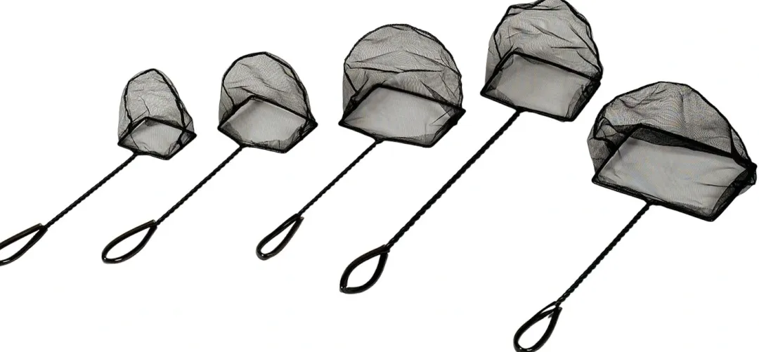 Hagen Fiskenet grovmasket 20 cm 40 cm skaft Sort