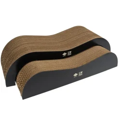 D&D Home HappyCat ARCHIE Kradse Lounge 2i1 75x18 og 5x25 cm Sort Pap-kradsebræt