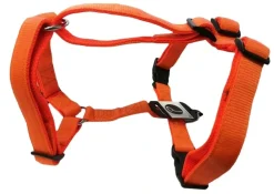 Petlando Hundesele Nylon Orange justerbar Orange str. 54-70 cm 20 mm - åndbar komfort
