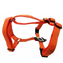 Petlando Hundesele Nylon Orange justerbar Orange str. 66-91 cm 25 mm - åndbar komfort