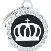 My Family Hundetegn Hundetegn My Family Glam Cirkel med Krone lille sort/sølv