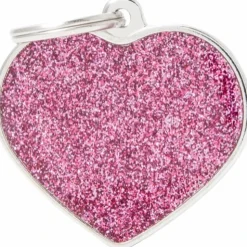 My Family Hundetegn Hundetegn My family Shine Hjerte Pink Stor