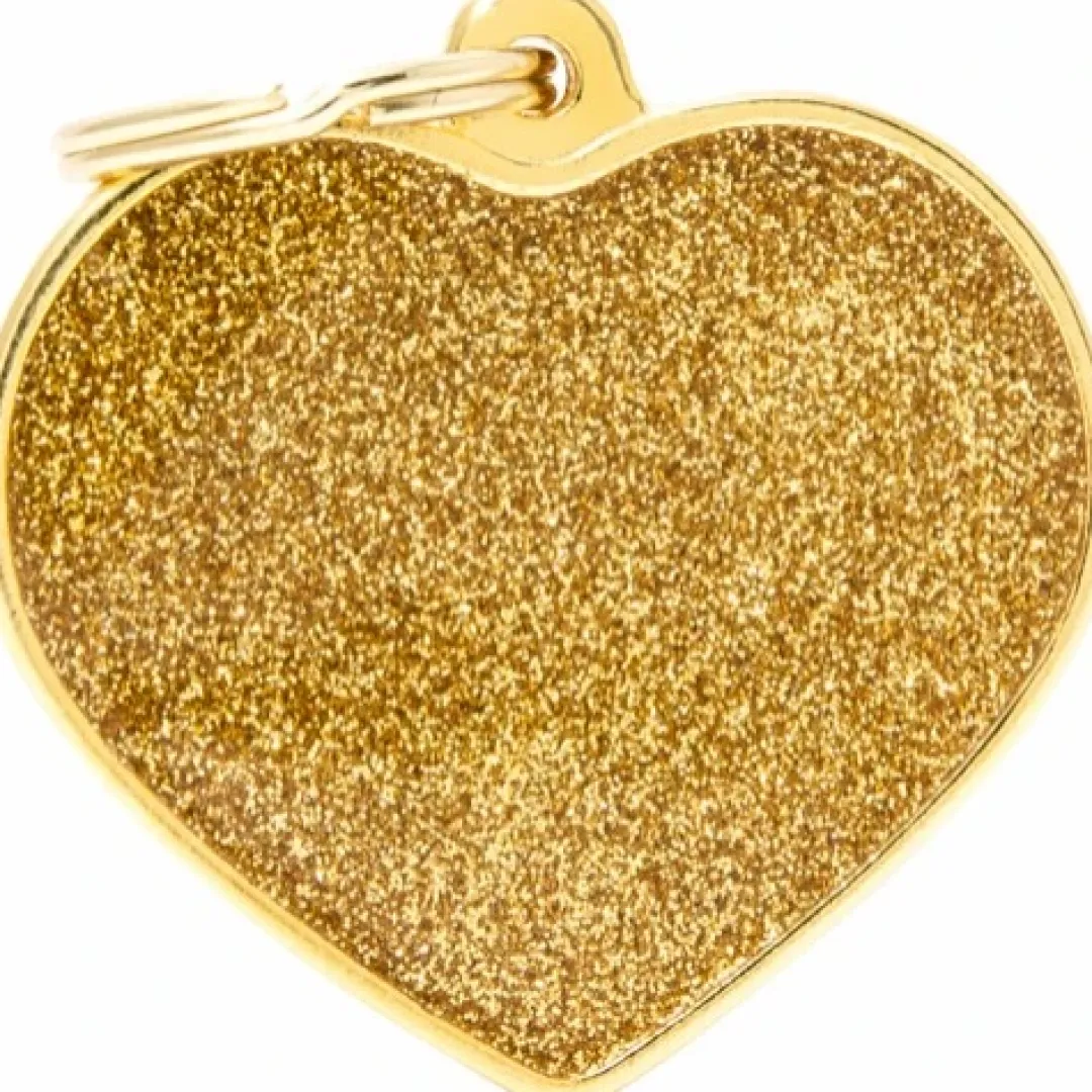 My Family Hundetegn Hundetegn My family Shine Hjerte Guld stor