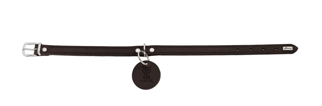 Hunter Aalborg Sport Mørkebrun 32 hundehalsbånd - 24-29 cm