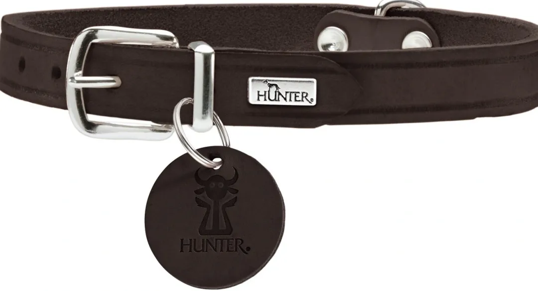 Hunter Aalborg Sport Mørkebrun 47 hundehalsbånd - 37-43 cm