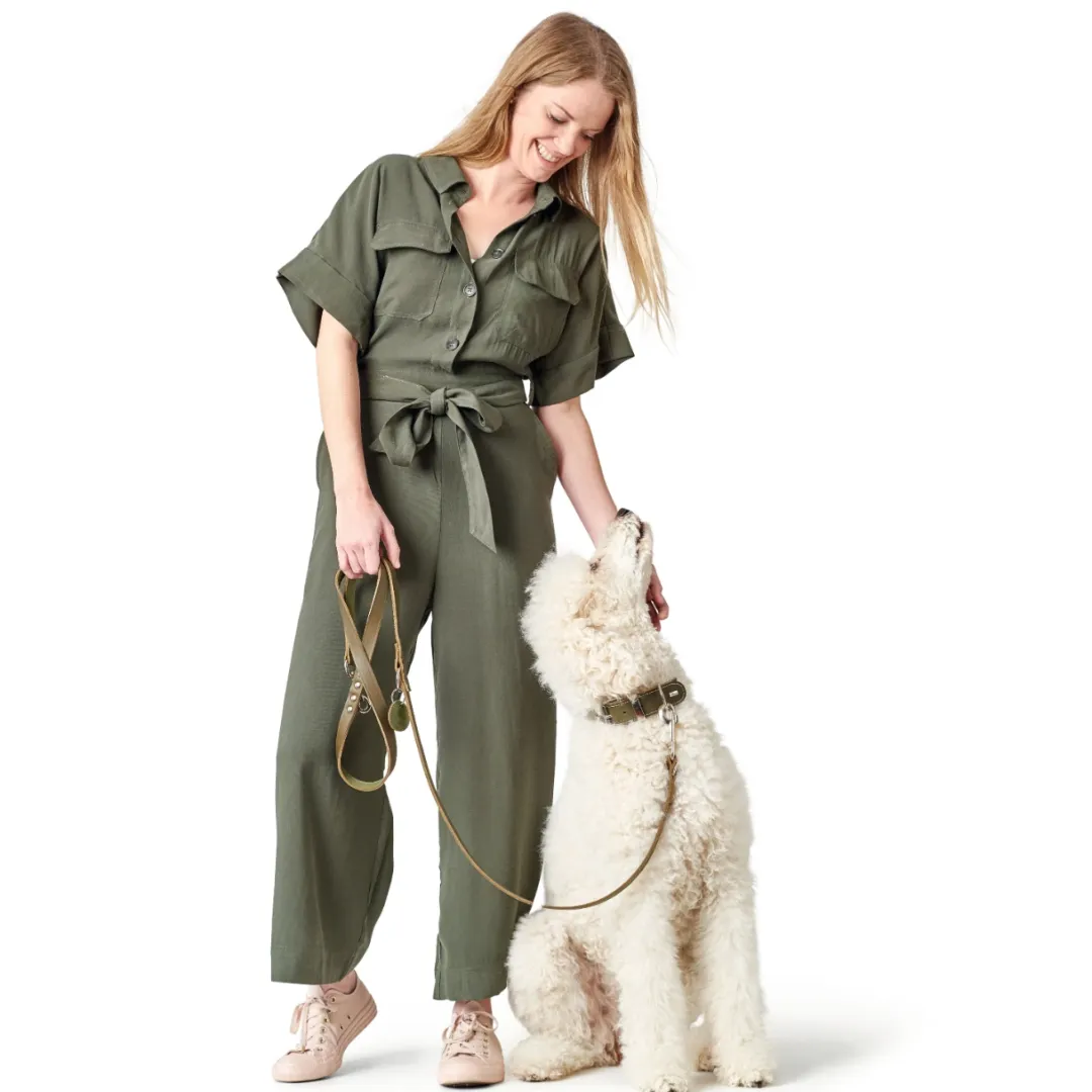 Hunter Aalborg Sport Oliven 32 hundehalsbånd - 24-29 cm