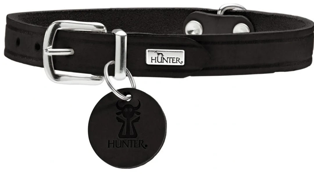 Hunter Aalborg Sport Sort 42 hundehalsbånd - 32-38 cm