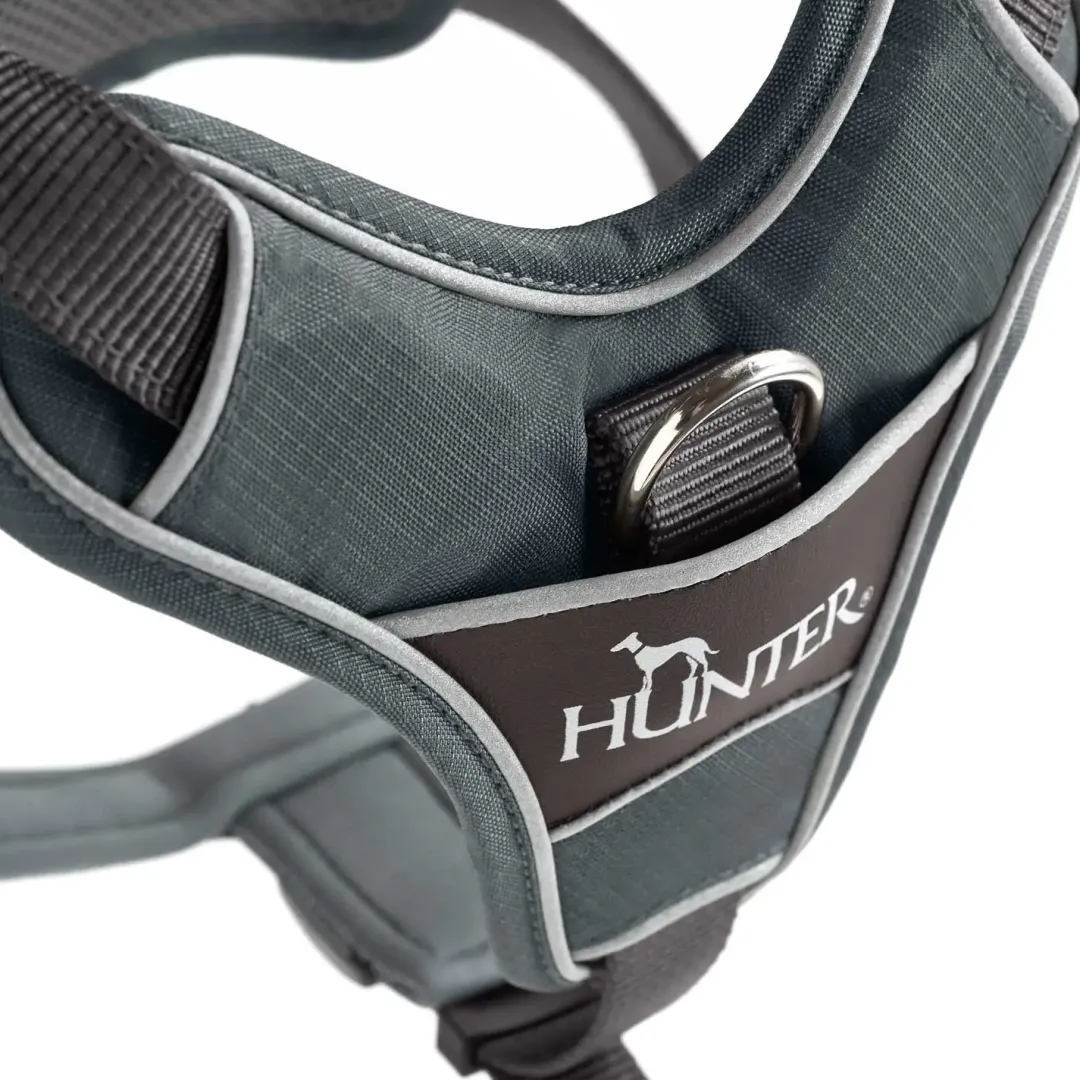 Hunter Divo hundesele L grå/grå just mave 72-100 cm - Stabil kontrol og komfort