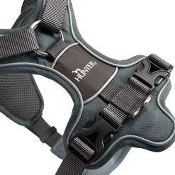 Hunter Divo hundesele M grå/grå just mave 56-73 cm - Stabil kontrol og komfort