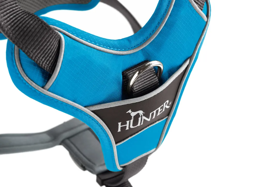 Hunter Divo hundesele S-M lyseblå/grå just mave 52-68 cm - Fleksibel støtte og komfort