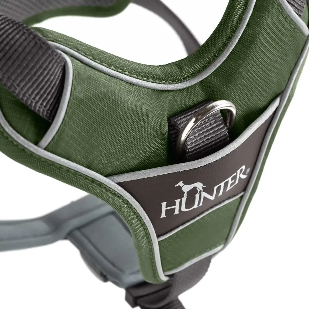 Hunter Divo hundesele XS grøn/grå just mave 34-47 cm - Let komfort og tryg pasform