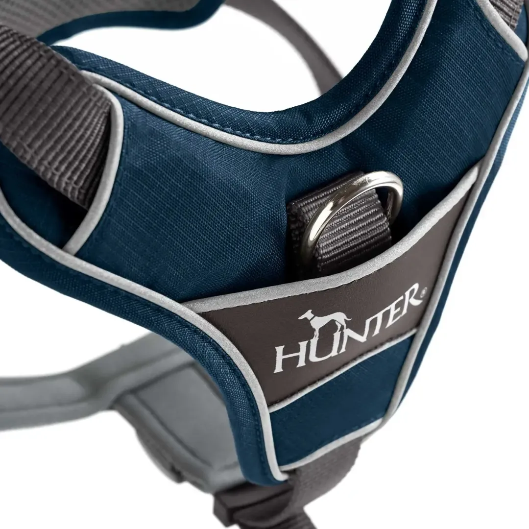 Hunter Divo Up hundesele L petrol/grå just mave 72-100 cm - Stabil kontrol og komfort