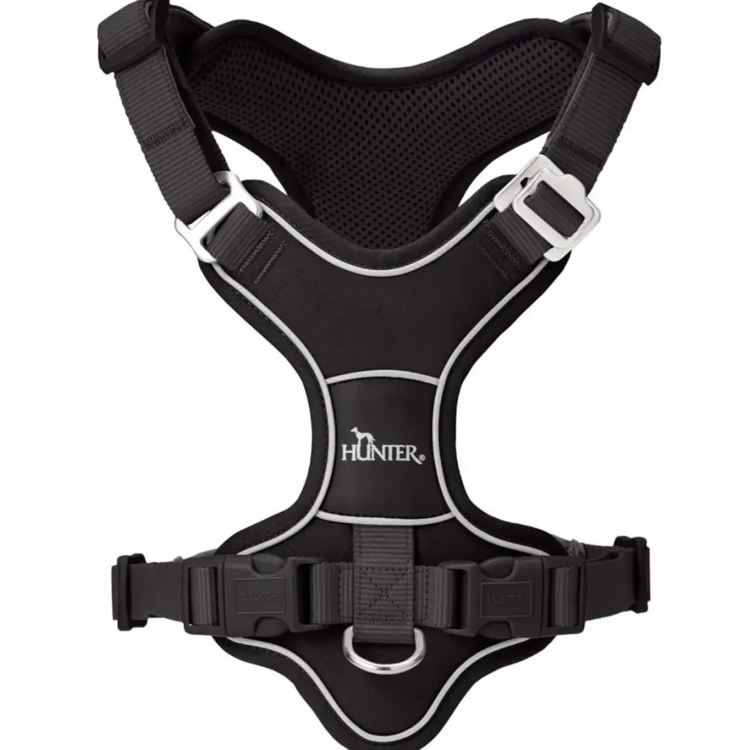 Hunter Divo Up hundesele S sort just mave 45-56 cm - Stabil pasform og rolig kontrol