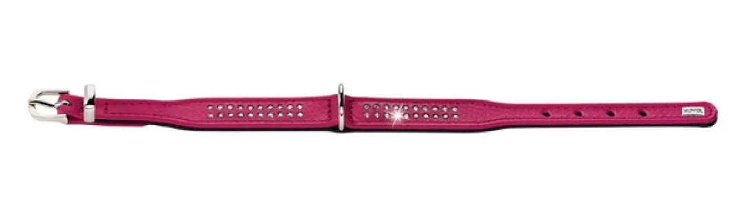 Hunter Halsbånd Diamond Petit 42 Pink - 35-39 cm