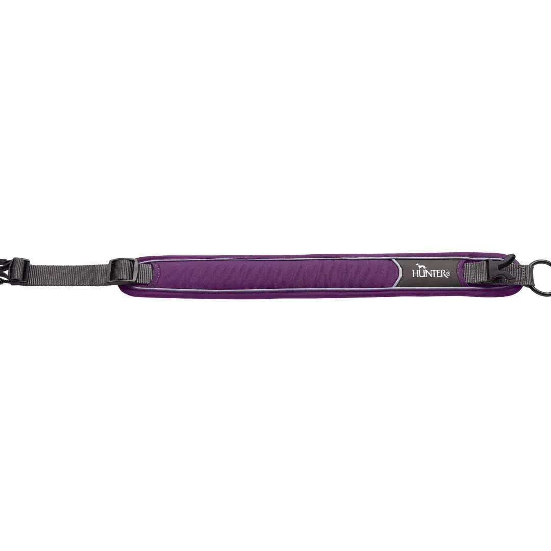 Hunter Halsbånd Divo L Violet/Grå - justerbart hundehalsbånd (45-55 cm, B 4,5 cm)