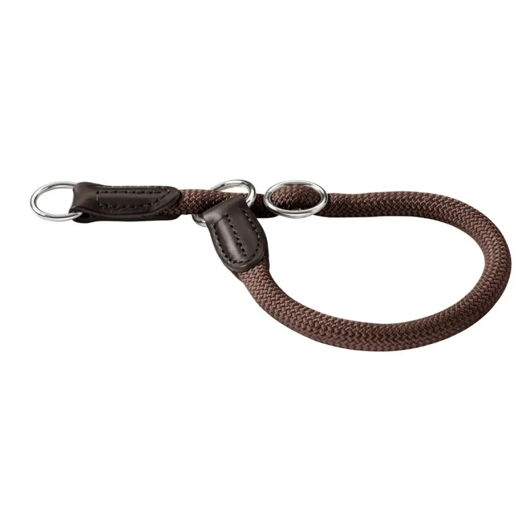 Hunter Halvkvæler halsbånd Freestyle Brun 50/10 - justerbart hundehalsbånd