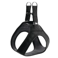 Hunter Hilo læder hundesele XS-S sort hals 37-40 cm - blød og let pasform