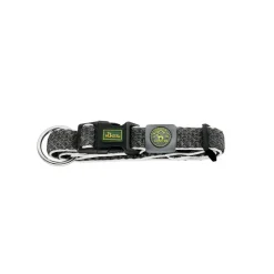 Hunter hunde halsbånd Hilo Antracit XL - justerbart hundehalsbånd (45-70 cm, B 3,8 cm)