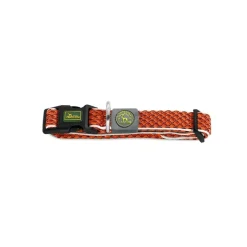 Hunter hunde halsbånd Hilo Orange M-L - justerbart hundehalsbånd (33-50 cm, B 2,5 cm)
