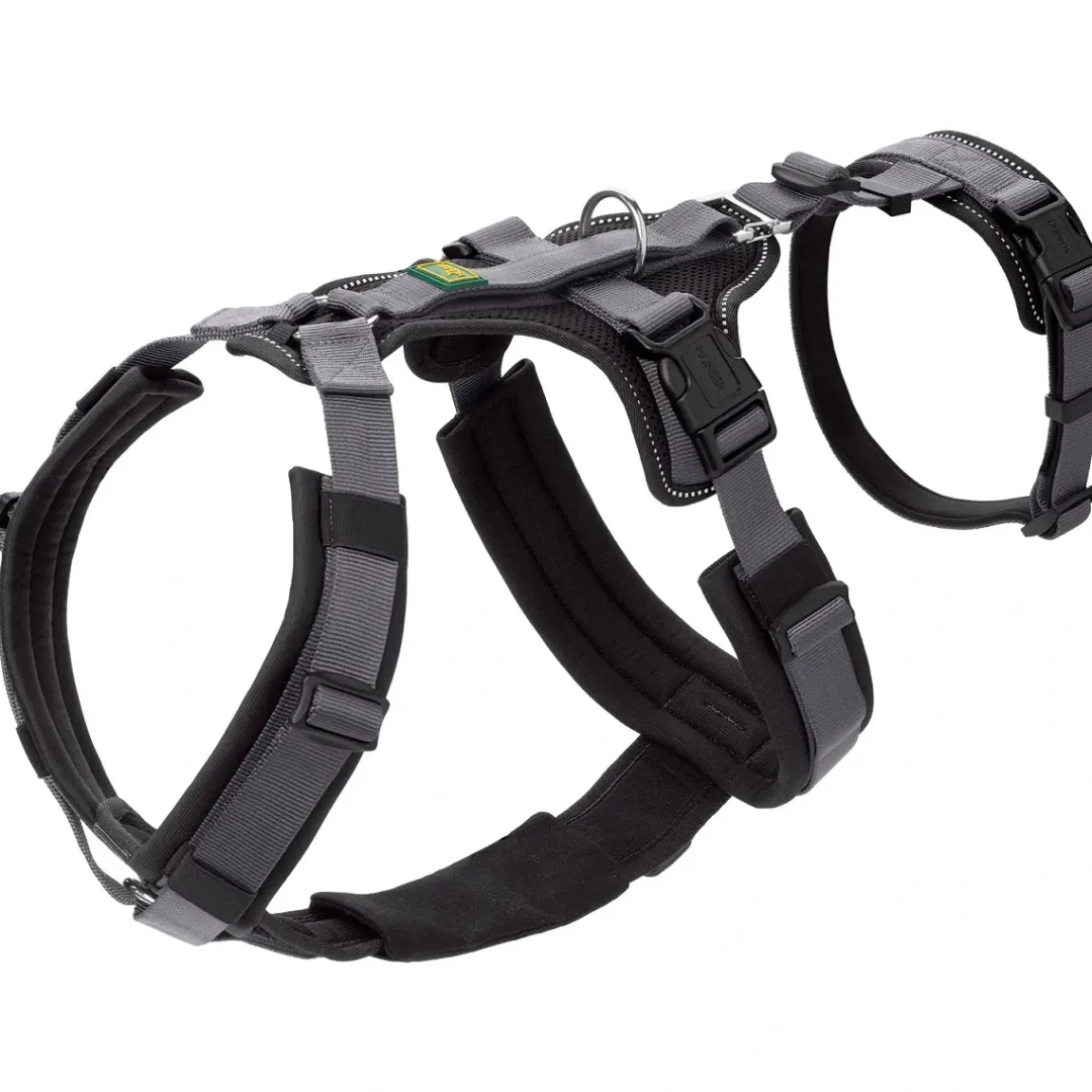 Hunter hundesele Safety Maldon Gråsort M længde 50-84 cm 2,5 cm - stabil kontrol