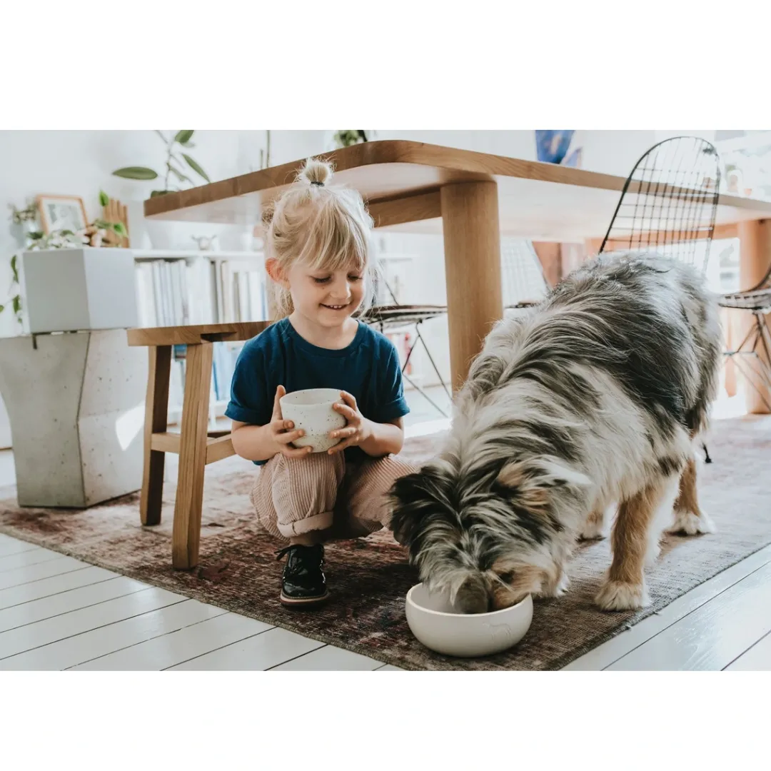 Hunter keramik Lund hunde skål 1500 ml Beige