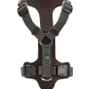 Hunter Mixed Aalborg læder hundesele XS-S mørkebrun/grå hals 40-50 cm - komfort og støtte