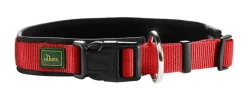 Hunter Neopren hundehalsbånd rød 45 cm - 40-45 cm indstilling