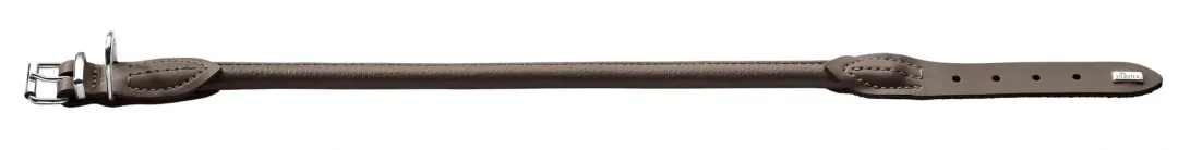 Hunter rundsyet elghalsbånd Mokka str. 50 - justering 41-46 cm skånsom komfort