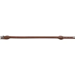 Hunter rundsyet halsbånd okselæder brun 50 cm - justering 41-46 cm skånsom komfort til store hunde