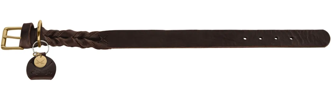 Hunter Sansibar Solid 35 Hundehalsbånd i læder - 24-30 cm