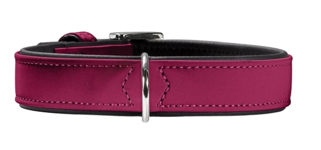 Hunter Softie hundehalsbånd 35 cm hindbær - 23-29 cm indstilling