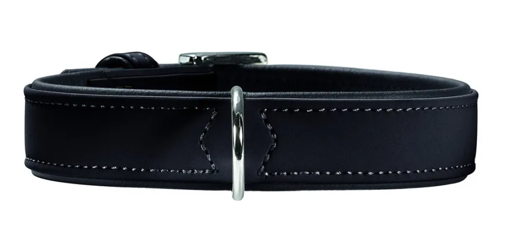 Hunter Softie hundehalsbånd sort 45 cm - 32-40 cm indstilling