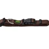 Hunter Vario Basic Halsbånd Brun S 22-35 cm - Ekstra bredt og komfortabelt nylonhalsbånd