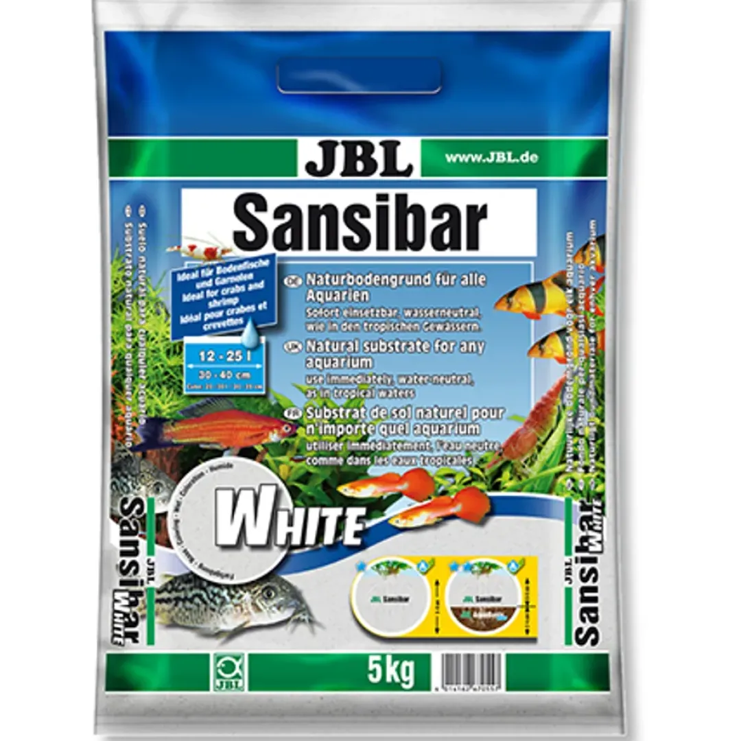 JBL Sansibar Hvid 5 kg Akvariegrus