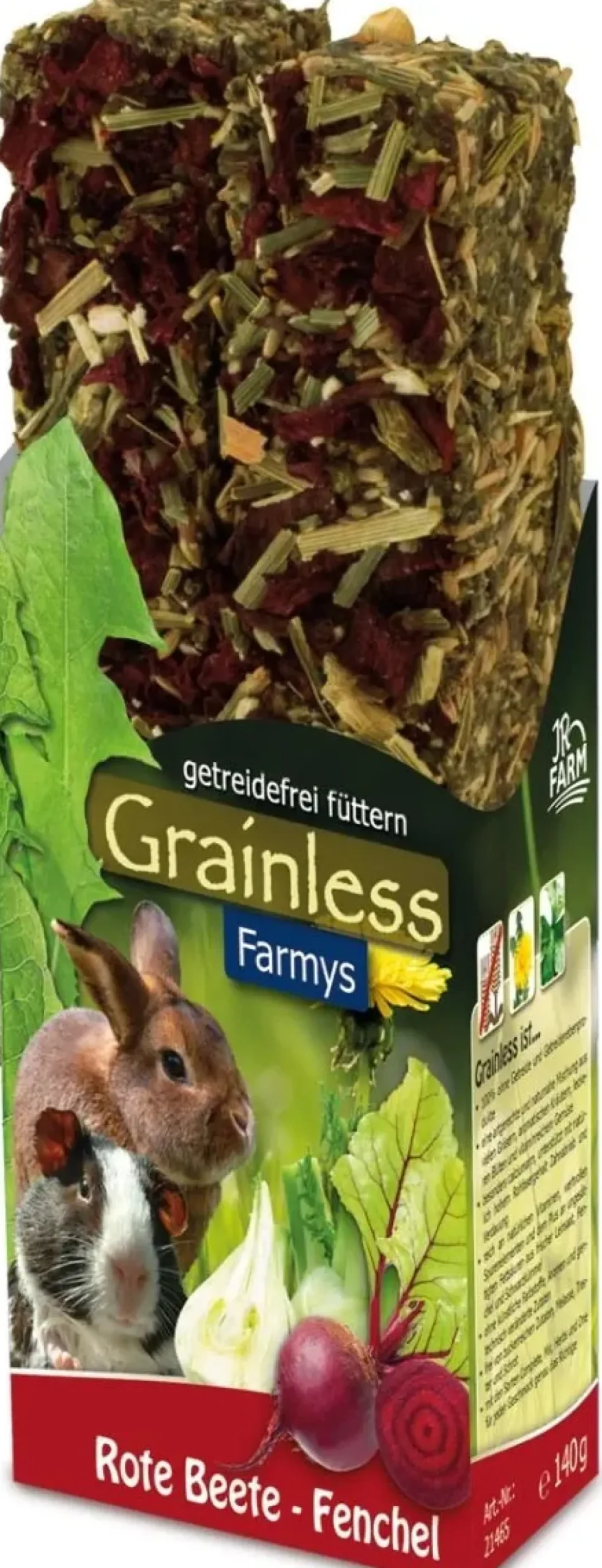 JR Farm ys Grainless Gnaverstænger Rødbede og Fennikel 140 g