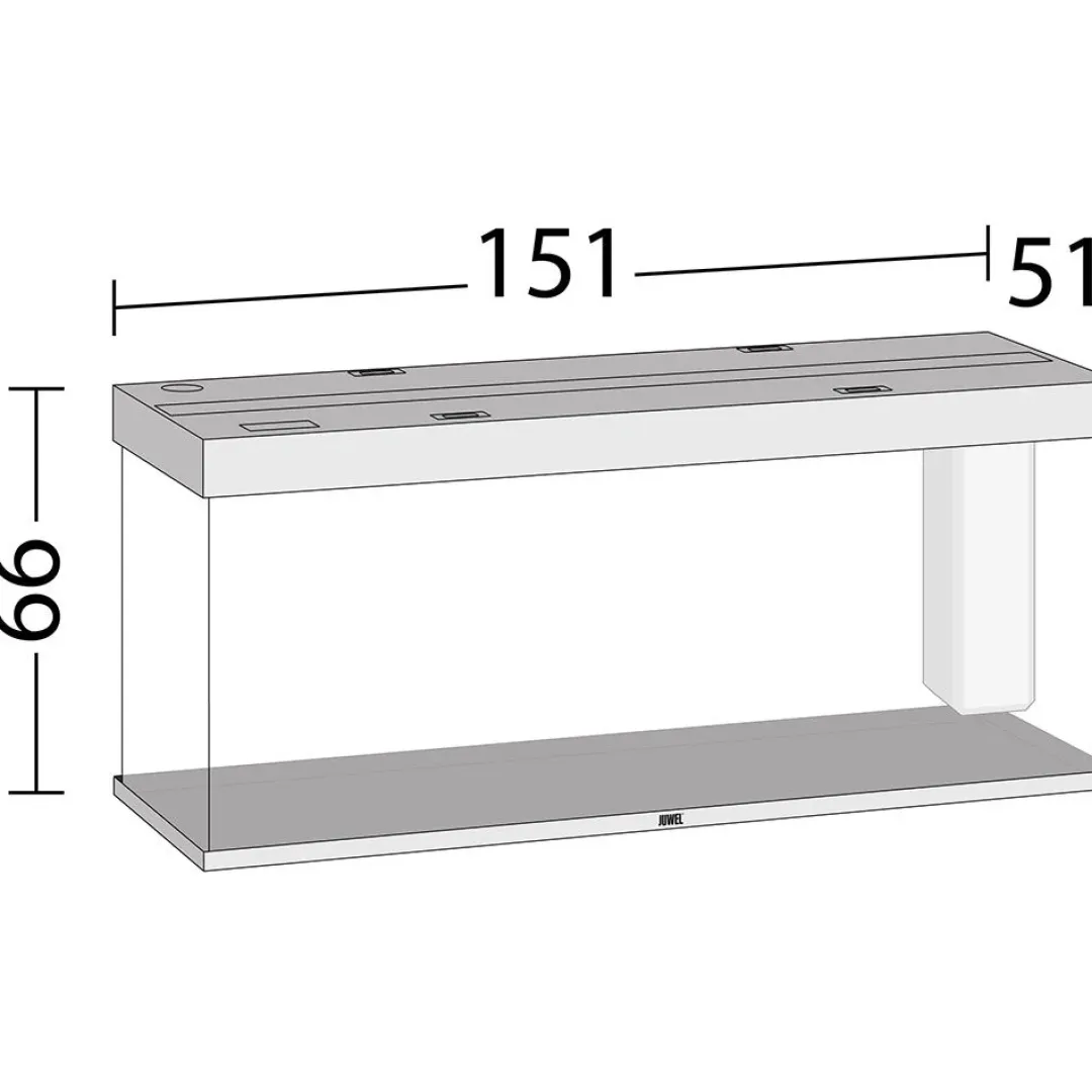 Juwel Akvarium Led Rio 450 Grå 151x51x66 cm 450 L