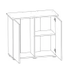 Juwel Akvarium Juwel Akv. Bord/skab Sbx 125 Eg 81x36x73 cm Rio 125 Liter