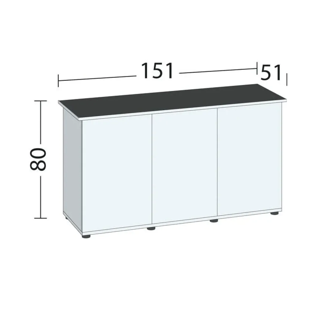 Juwel Akvarium Juwel Akv. Bord/skab Sbx 450 Grå 151x51x66 cm Rio 450 L