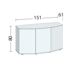 Juwel Akvarium Juwel Akv. Bord/skab Sbx 450 151x61x80 cm Vision 450 Liter Eg