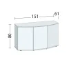Juwel Akvarium Juwel Akv. Bord/skab Sbx 450 151x61x80 cm Vision 450 Liter Sort